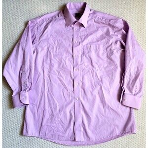 Vintage EUC ETON of Sweden Non Iron Dress Shirt Regular Fit LAVENDER 44,17 1/2